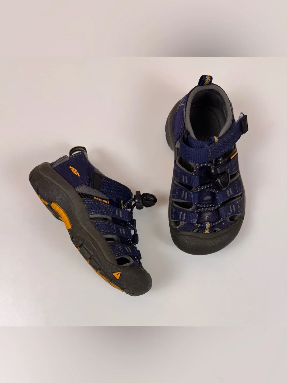 Keen Little Kids' Newport H2 in Blue Depths/Gargoyle size 8